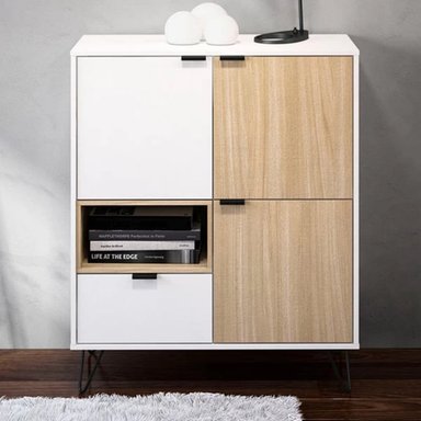 APARADOR TU MESITA CAYMA BLANCO MODERNO DUNA 3 PUERTAS