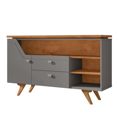 APARADOR TU MESITA LYON MARRÓN MINIMALISTA GRIS OSCURO