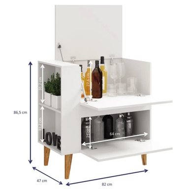APARADOR TU MESITA SERGI BLANCO BAR 3 PUERTAS - 3