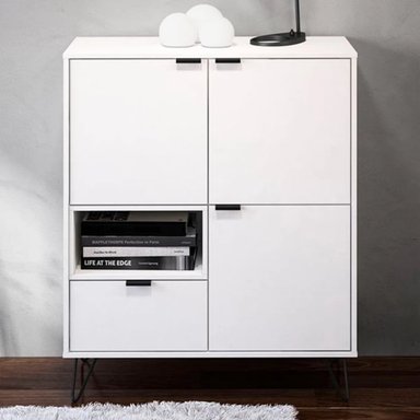 APARADOR TU MESITA CAYMA BLANCO MODERNO 3 PUERTAS