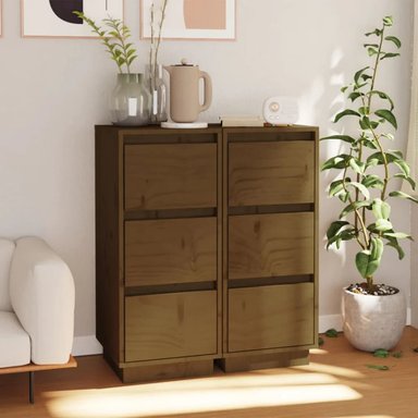 APARADOR TU MESITA LOKI MARRÓN VERTICAL SET 2 3 PUERTAS