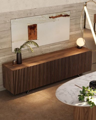 APARADOR TU MESITA RYOTO MARRÓN LARGO 4 PUERTAS