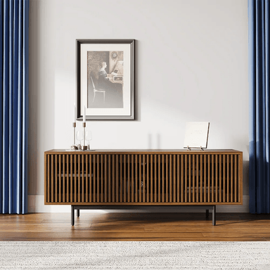 APARADOR MESA DE TV RYU COLOR MARRÓN 3 PUERTAS TU MESITA