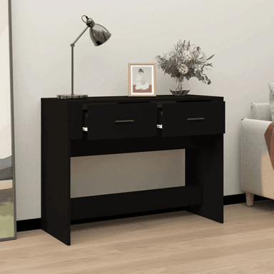 MESA CONSOLA TU MESITA HIRO 2 CAJONES NEGRO - 2