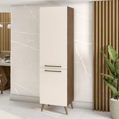 ALACENA TU MESITA ANDY MULTIUSOS MARRÓN/BLANCO 2 PUERTAS