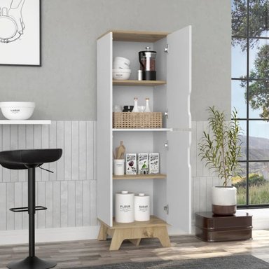 ALACENA TU MESITA ROSY MULTIUSOS 2 PUERTAS BLANCO/DUNA - 2