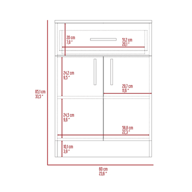 ALACENA DE COCINA TU MESITA MARGOT BLANCO/DUNA 1 CAJÓN 2 PUERTAS - 5