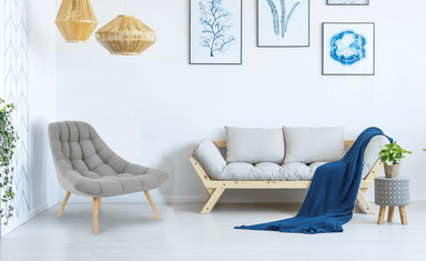 BUTACA SILLÓN MODERNO CARPIO EN TELA GRIS TU MESITA