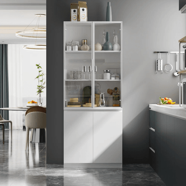 VITRINA TU MESITA MADRID BLANCO MODERNA 2 PUERTAS