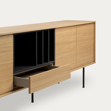APARADOR TU MESITA NEWTÓN MULTICOLOR LARGO 3 PUERTAS 1 CAJÓN - 4