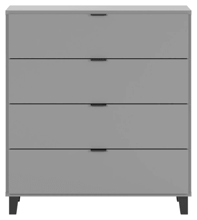 COMODA TU MESITA MIRASOL CLASICA 4 CAJONES GRIS