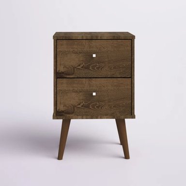 VELADOR TU MESITA MESA NOCHE KARIM 2 CAJONES MARRÓN