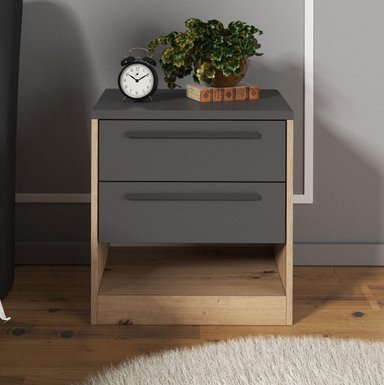 VELADOR TU MESITA MESA NOCHE AXE 2 CAJONES DUNA NEGRO