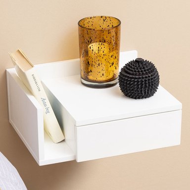 VELADOR FLOTANTE IRIS COLOR BLANCO 1 CAJÓN TU MESITA