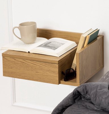 VELADOR TU MESITA FLOTANTE IRIS 1 CAJÓN HAYA