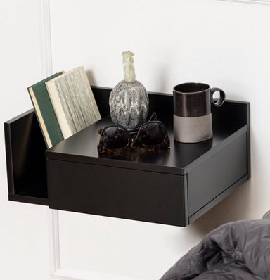 VELADOR TU MESITA FLOTANTE IRIS 1 CAJÓN NEGRO