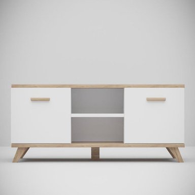 MESA DE TV TU MESITA ATALAYA MODERNA BLANCO DUNA 2 PUERTAS