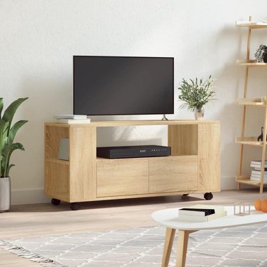 MESA DE TV TU MESITA MIKA CON RUEDAS COLOR DUNA 2 CAJONES - 3
