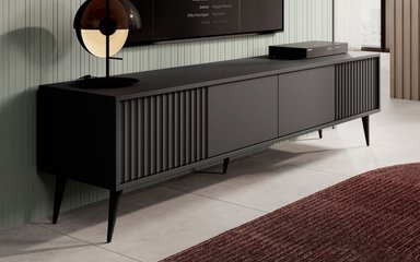 MESA DE TV TU MESITA RUTH LARGA 2 PUERTAS NEGRO