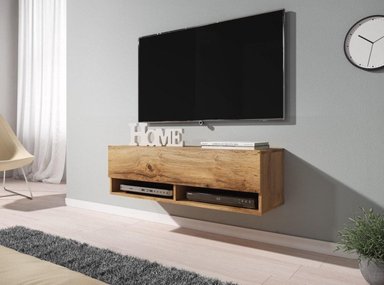 MESA DE TV TU MESITA ARGOS FLOTANTE 1 PUERTA MARRÓN