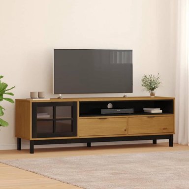 MESA DE TV TU MESITA JENNER MULTIUSOS HAYA NEGRO 1 PUERTA 2 CAJONES - 2
