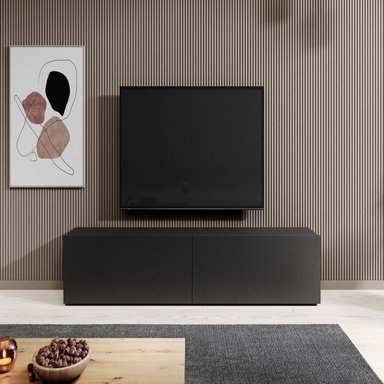 MESA DE TV TU MESITA NIEVES CLÁSICA 2 PUERTAS NEGRO