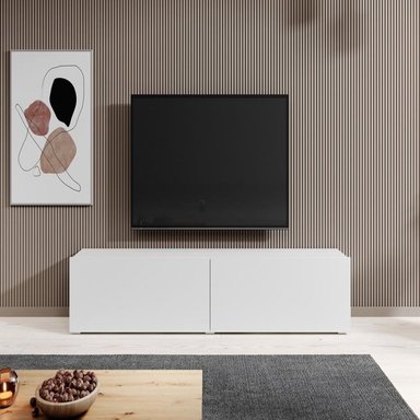MESA DE TV TU MESITA NIEVES CLÁSICA 2 PUERTAS BLANCO - 3