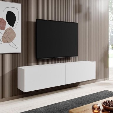 MESA DE TV TU MESITA NIEVES FLOTANTE 2 PUERTAS BLANCO - 3