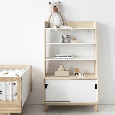 LIBRERO TU MESITA ARAGÓN MULTICOLOR INFANTIL 2 PUERTAS CORREDIZAS - 2