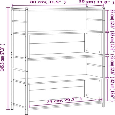 ESTANTE LIBRERO TU MESITA RINGO NEGRO INDUSTRIAL 2 NIVELES - 2