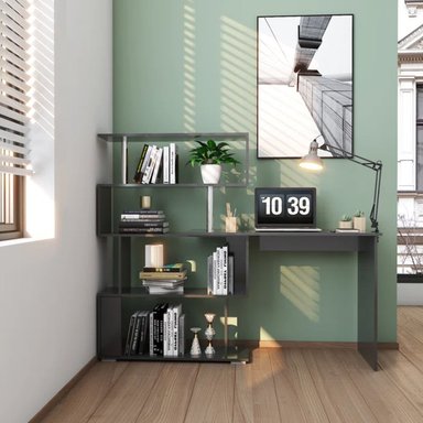 ESCRITORIO MODERNO TU MESITA XAVIER 106 CM X 86 CM NEGRO