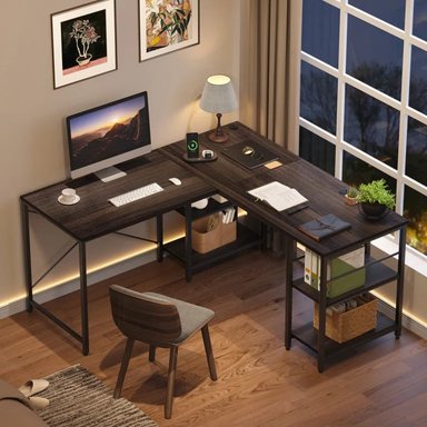 ESCRITORIO INDUSTRIAL TU MESITA FERRER 151 CM X 151 CM MARRÓN EN L