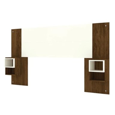 CABECERA DE CAMA MIRIAM 2 PLAZAS COLOR MARRÓN/BLANCO TU MESITA - 3