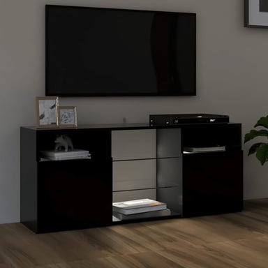 MUEBLE PARA TV NIBURU CON LUCES LED COLOR NEGRO TU MESITA - 4