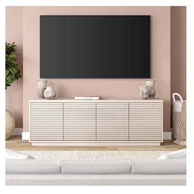 MESA MODERNA DE TV 75' TU MESITA MIREYA MELAMINA 18MM COLOR DUNA 4 PUERTAS