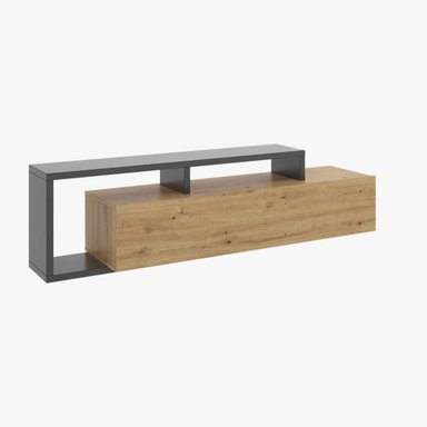 MUEBLE PARA TV MODERNA JARA COLOR NEGRO/MARRÓN TU MESITA - 3