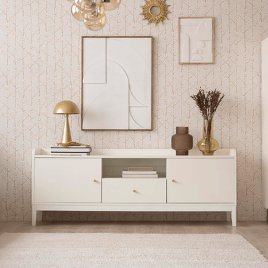 MESA DE TV MODERNA LAKE BLANCO 160 CM