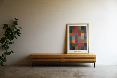 MESA DE TV APARADOR MINIMALISTA ROGER COLOR DUNA TU MESITA 2 PUERTAS