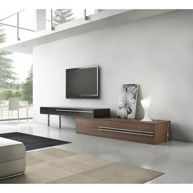 MESA DE TV CONTEMPORÁNEA SAZUAJE MARRÓN-NEGRO 167CM