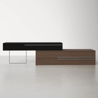 MESA DE TV CONTEMPORÁNEA SAZUAJE MARRÓN-NEGRO 167CM - 3
