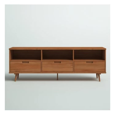 MESA DE TV MOLLY 75' TU MESITA MELAMINA 18MM COLOR MARRÓN 3 CAJONES - 2