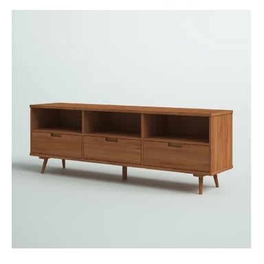 MESA DE TV MOLLY 75' TU MESITA MELAMINA 18MM COLOR MARRÓN 3 CAJONES - 3