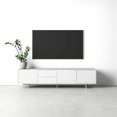 MESA DE TV CONTEMPORÁNEA IBIZA BLANCO 214CM