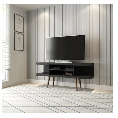 MESA DE TV CONTEMPORÁNEA 50' TU MESITA MARVIN MELAMINA 18MM COLOR NEGRO