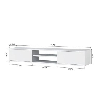 MESA DE TV FLOTANTE 80' AMAUTA TU MESITA MELAMINA 18MM 2 PUERTAS BLANCO - 3