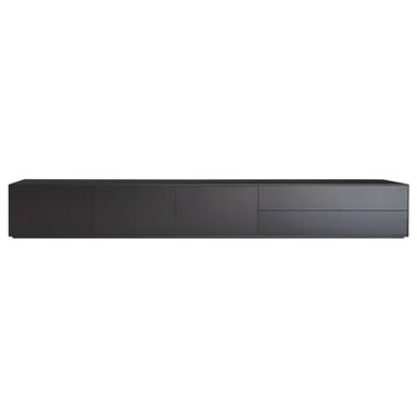 MESA PARA TV MODERNA PARIS 2 CAJONES 3 PUERTAS TU MESITA COLOR NEGRO - 2