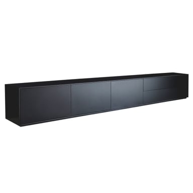 MESA PARA TV MODERNA PARIS 2 CAJONES 3 PUERTAS TU MESITA COLOR NEGRO - 3