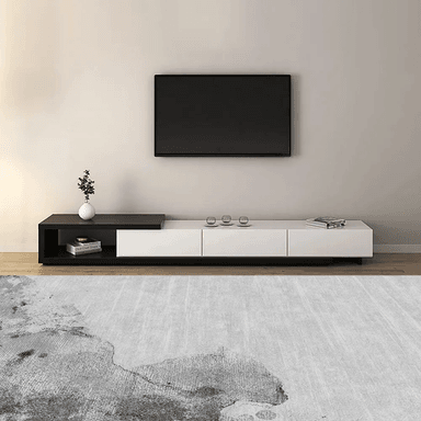 MESA DE TV CONTEMPORÁNEA MINOGUE BLANCO-NEGRO 265 CM - 1