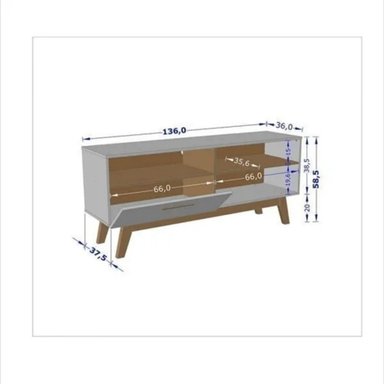 MESA PARA TV MULTIUSOS 1 CAJON FLORENTINO COLOR BLANCO TU MESITA - 4