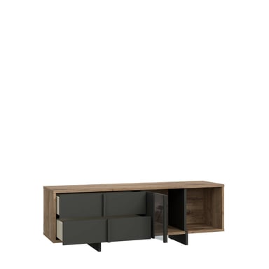 MESA DE TV MODERNA LÍA MARRÓN/NEGRO TU MESITA - 4